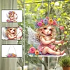 Acrylic Special Shape Angel Girl Cupid Arrow Diamond Painting Hanging Pendant