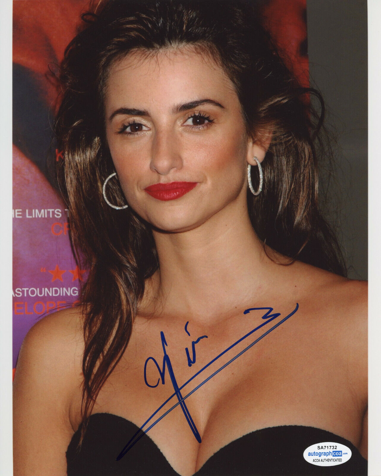 *SEXY* PENELOPE CRUZ SIGNED 8x10 Photo Poster painting #1 VANILLA SKY THE 355 ACOA COA