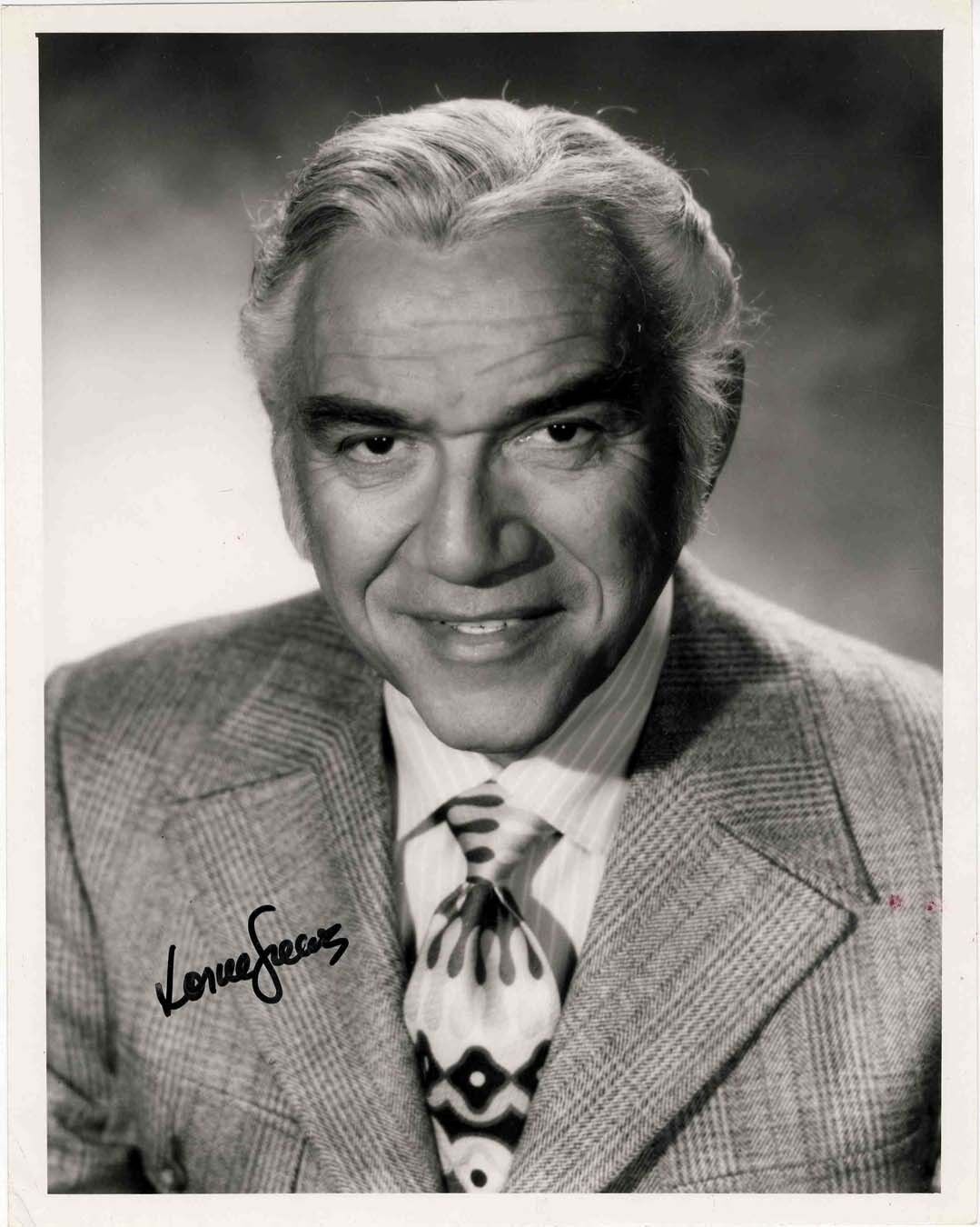 LORNE GREEN Signed Photo Poster paintinggraph - Film & TV Actor - Bonanza - Preprint