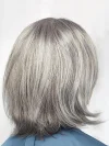 Sialine-Silver Grey Air bangs Shoulder Short Wigs