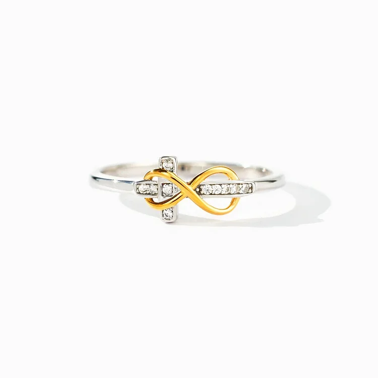 REMEMBER WHO YOU ARE INFINITY CROSS RING
