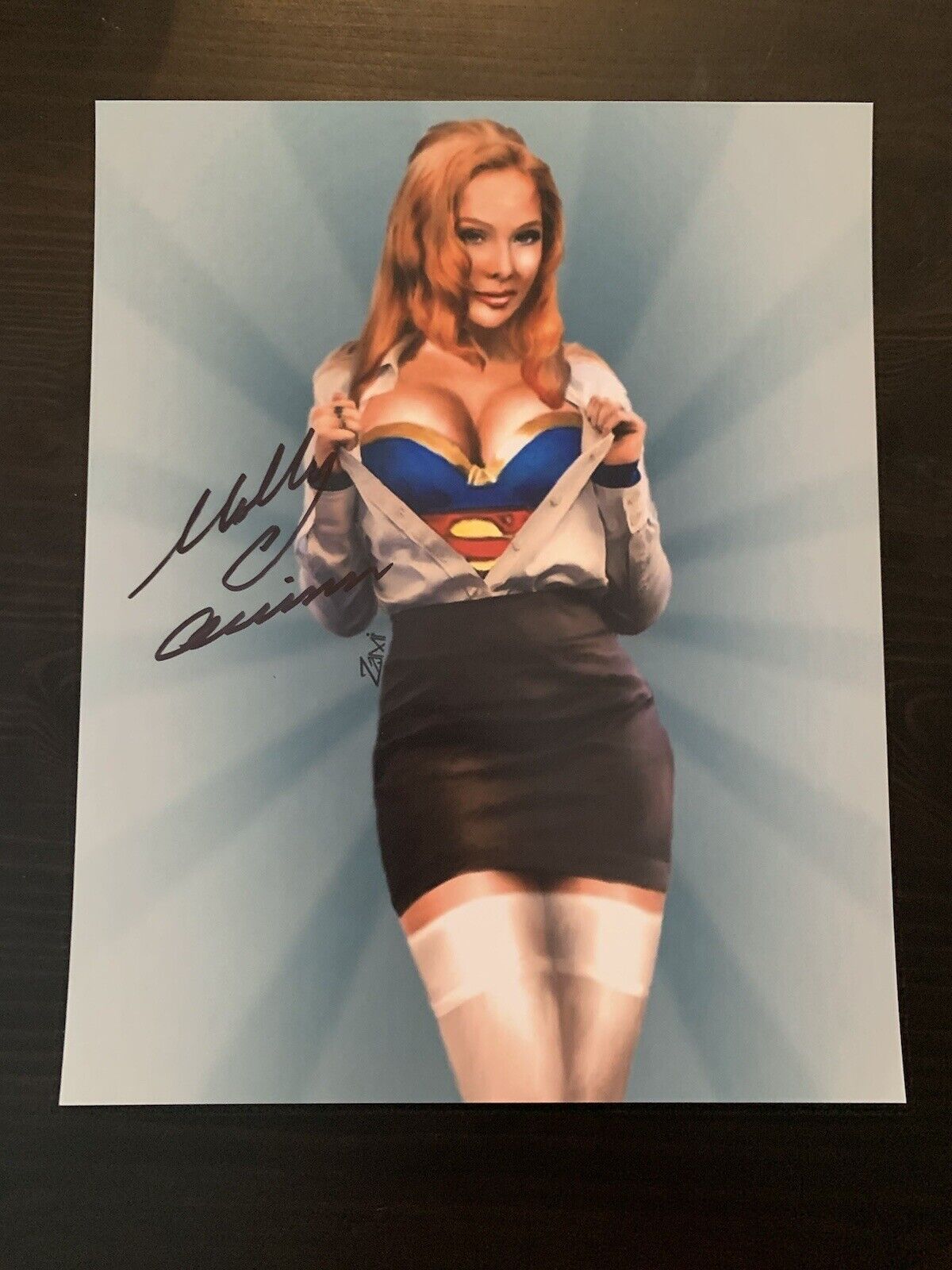 Molly Quinn Signed 8x10 Photo Poster painting Rare Sexy Supergirl Castle Autographed