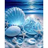 Coast Blue Seashells-11CT Stamped Cross Stitch 40*50cm tapestrymarket