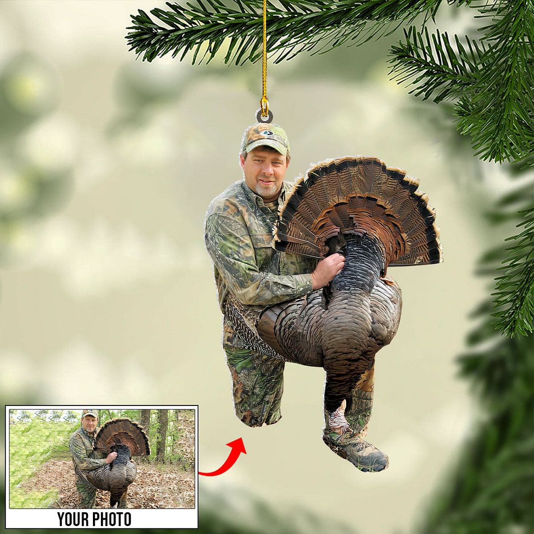 Turkey Hunting Custom Photo Ornament