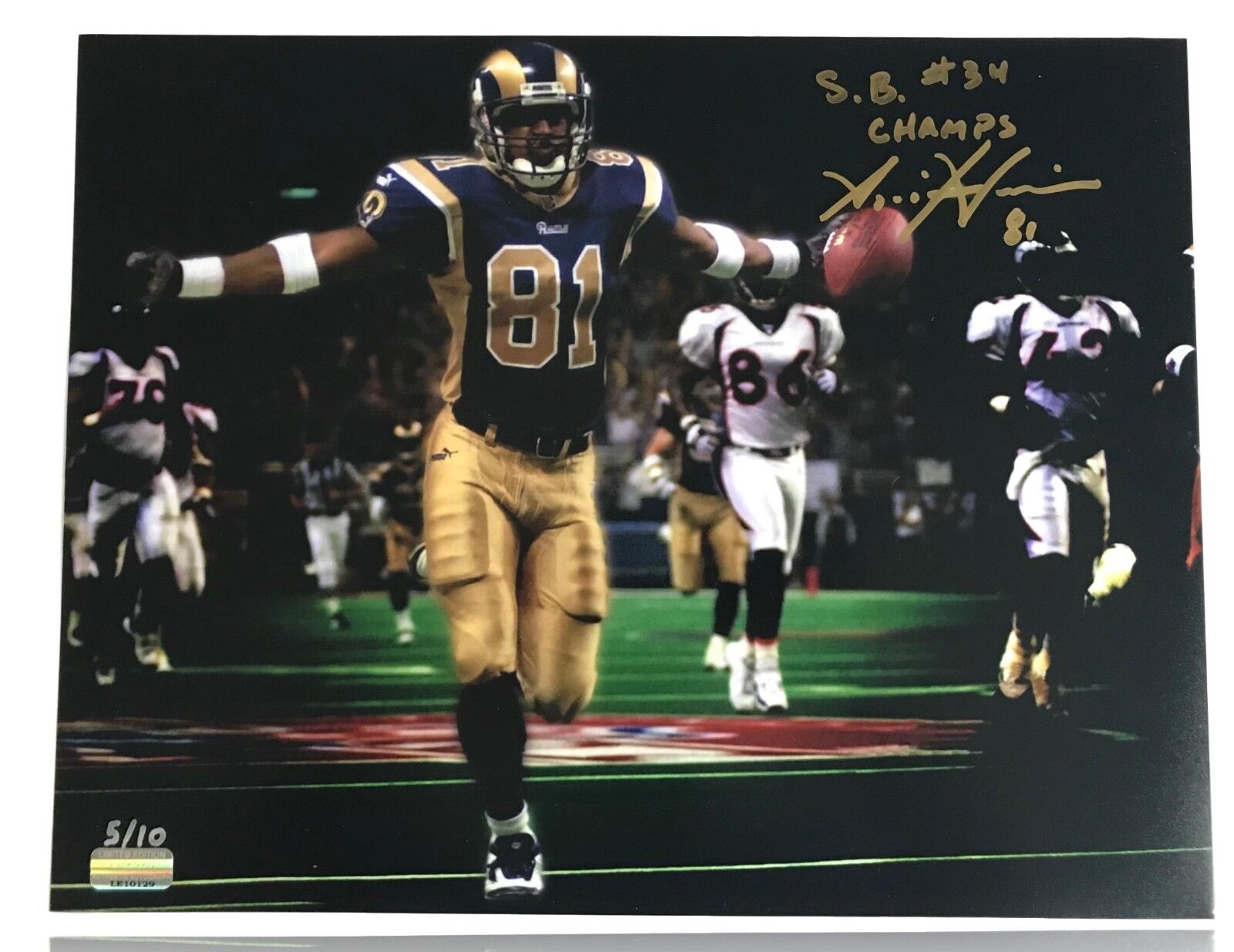 Az Zahir Hakim Signed 11x14 Photo Poster painting #D/10 COA Inscriptagraphs Autograph Rams La