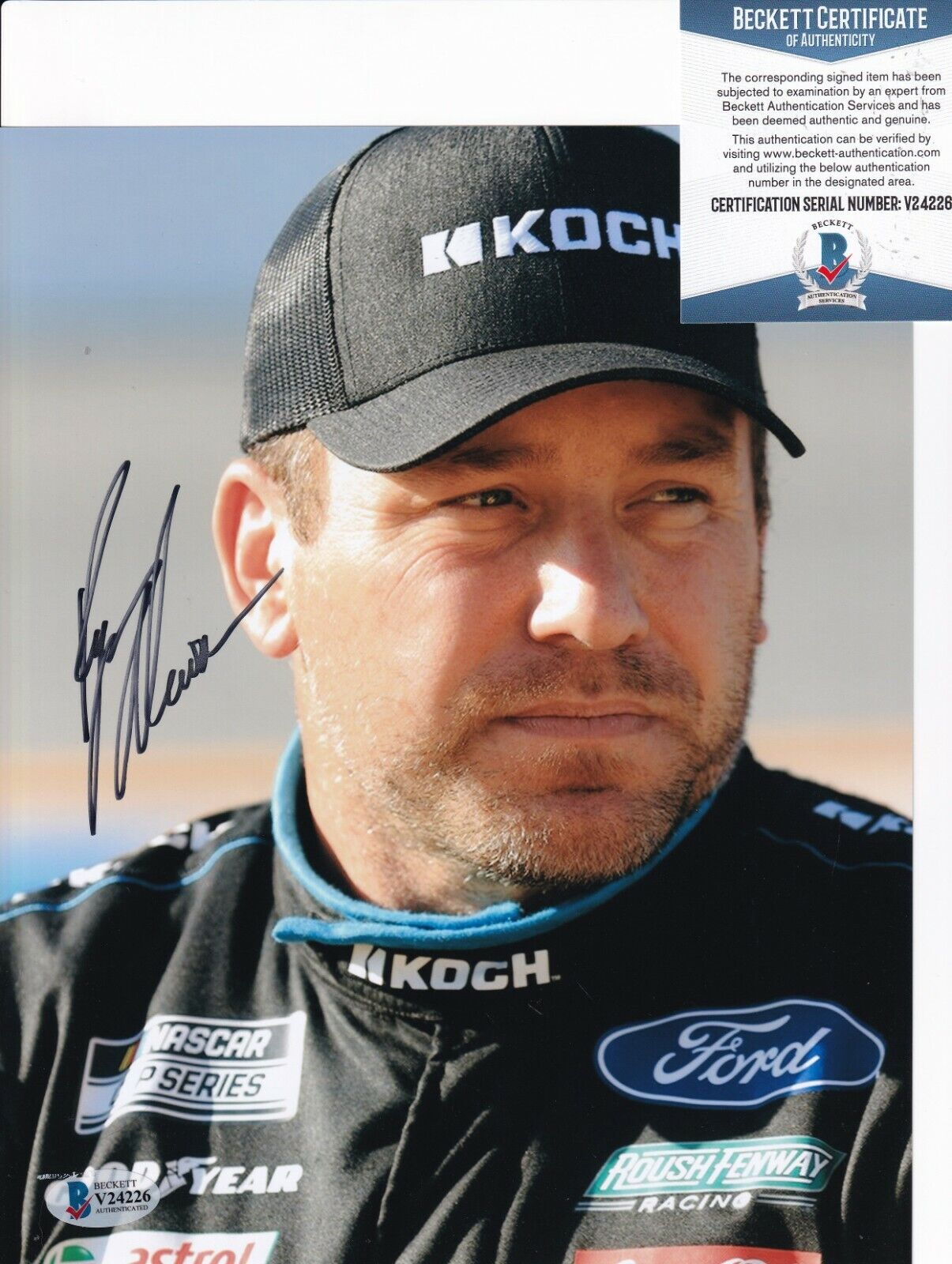 RYAN NEWMAN signed (NASCAR RACING) autographed 8X10 Photo Poster painting BECKETT BAS V24226