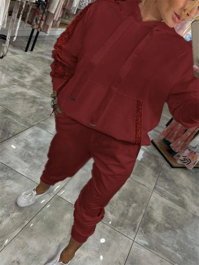 Nigikala Nigikala Women's New Casual Liede Pocket Sports Hoodie Kit