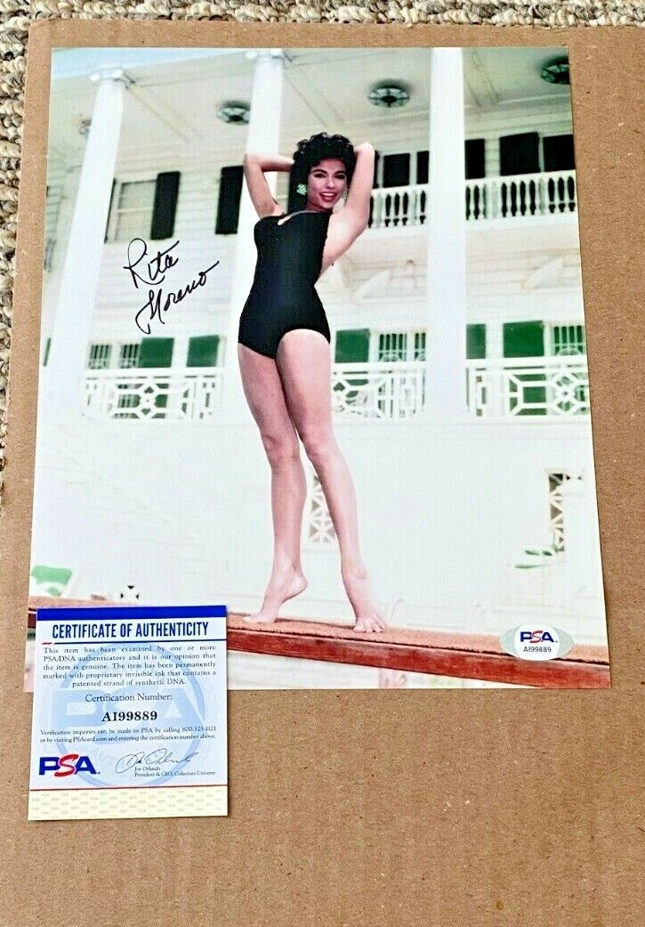 RITA MORENO SIGNED SEXY 8X10 Photo Poster painting PSA/DNA CERT WEST SIDE STORY #2