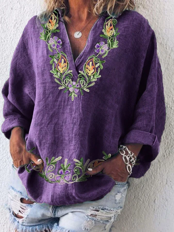 Women's Alzheimer Floral Print Round Neck Short Sleeve T-Shirt