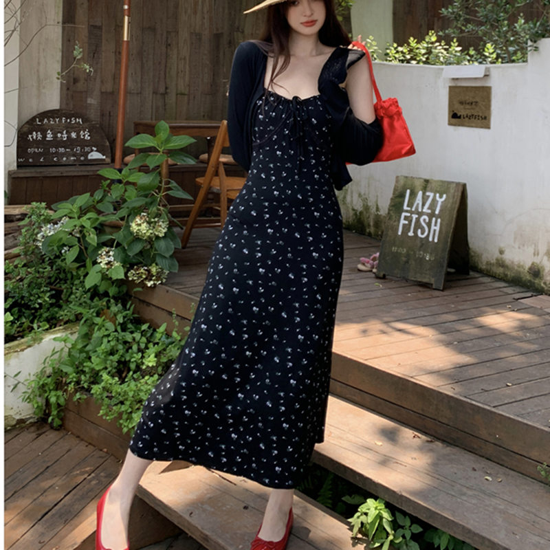 Iplaynox outfit ideas 2Pcs/set Sweet Korean Floral Strapless Dress Women Party Bodycon Dresses Summer Casual Fashion Sensually Innocent Look Skirt Party Dresses