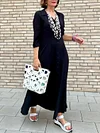 Lapel Long Sleeve Casual Dress