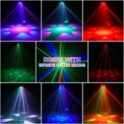 🎁Yiflamefly 150W Moving Head DJ Light 6 Brate Party Light RGBW 4 in 1 LED Stage Light DMX512 pentru nunta petrecere Disco KTV nunta