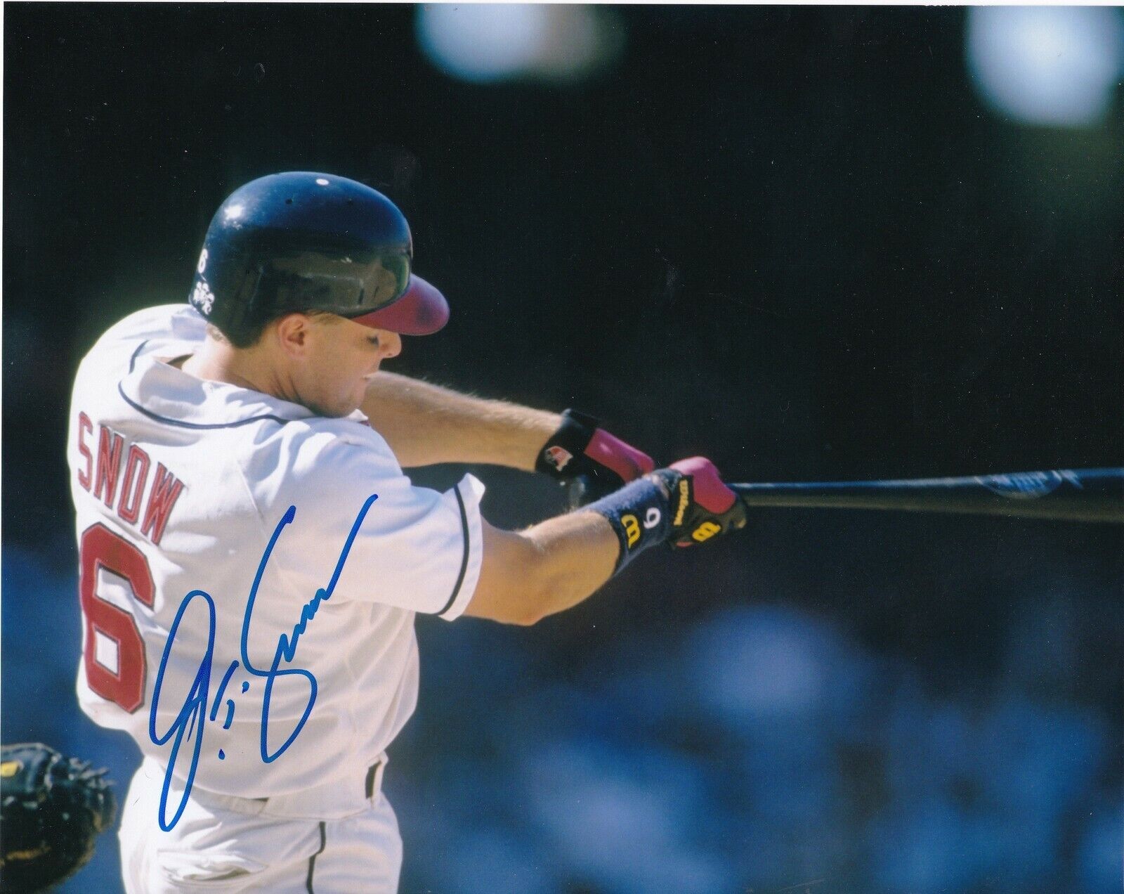 J.T. SNOW CALIFORNIA ANGELS ACTION SIGNED 8x10