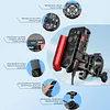 Cooling Motorcycle Phone Mount with USB/TYPE-C Charging Port Motorcycle Phone Holder 360 Rotation Cellphone Cradle Adjustable for 5.4-7.8 Inch Smartphone (Handlebar)