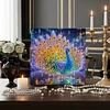 Framed Diamond Painting - Special Shaped - Peacock (25x25cm)