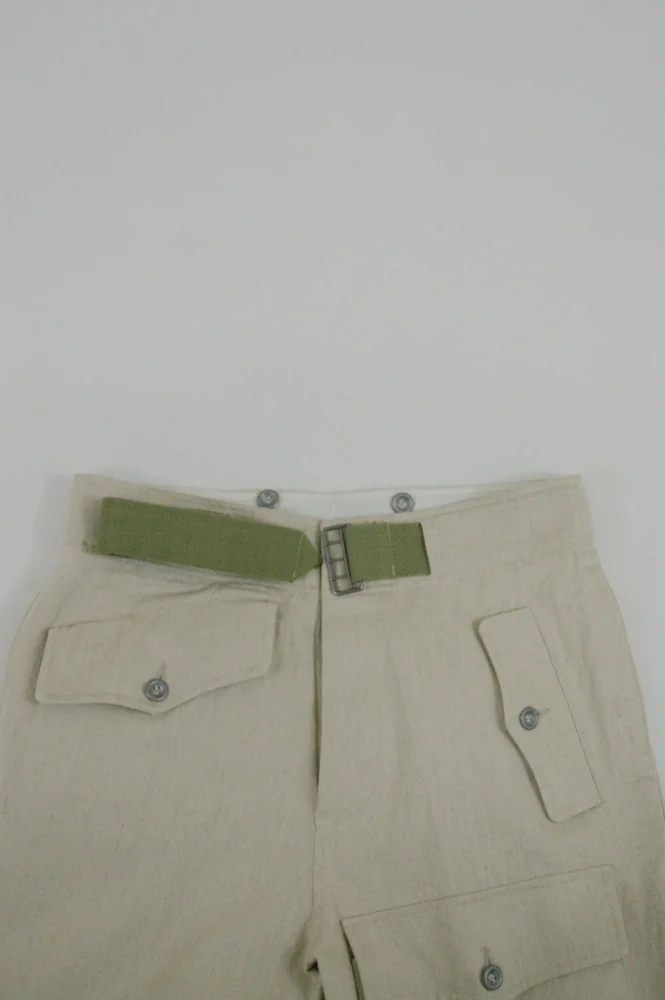   Wehrmacht German Panzer Summer HBT Off-White Trousers German-Uniform