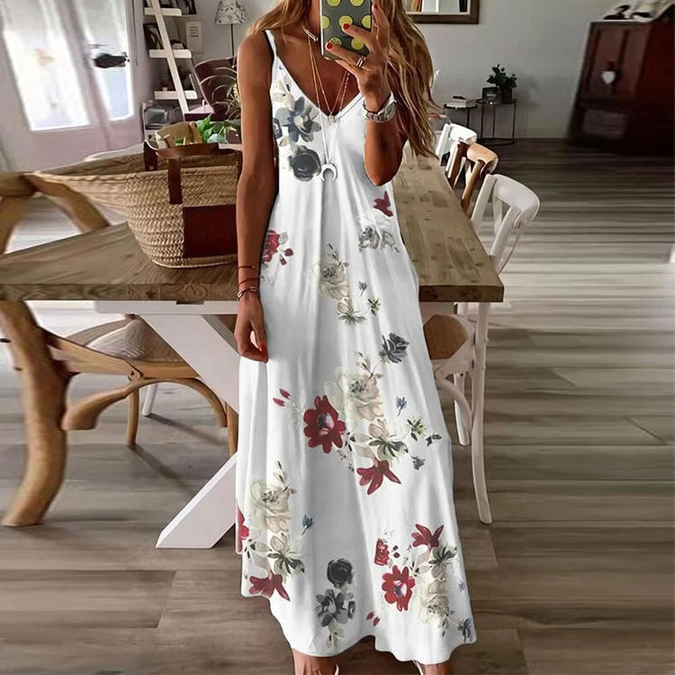 Striped Vintage Sleeveless Cotton-Blend Dresses