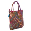 Hand-woven Oversized Colored Leather Leather Shoulder Bag Handbag