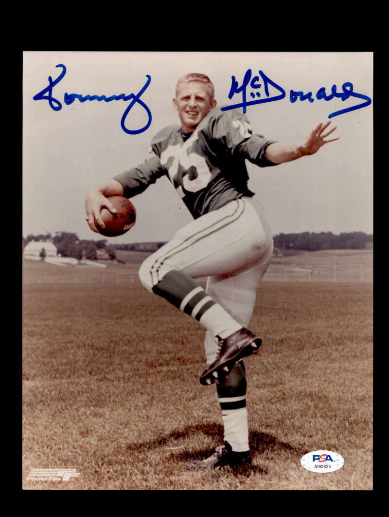 Tommy McDonald PSA DNA Coa Signed 8x10 Autograph Photo Poster painting