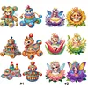 6Pcs Diamond Painting Acrylic Cartoon Fridge Magnet for Fridge Whiteboards