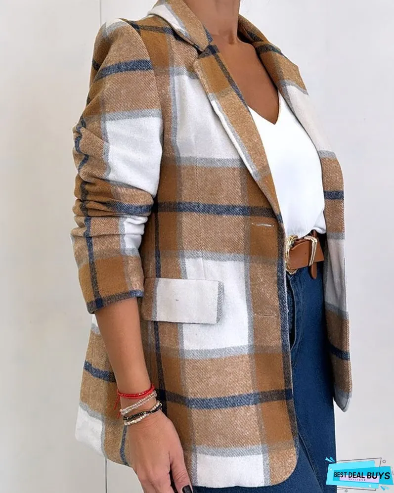 Women's Autumn Simple Comfort Casual Fashion Tailored Collar Coats