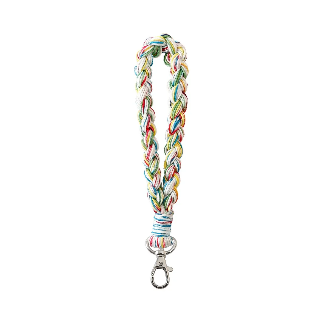 Dvacaman INS Macrame Twisted Keychain For Women Boho Handmade Key Holder Keyring Macrame Bag Charm Anti-lost Jewelry Accessories