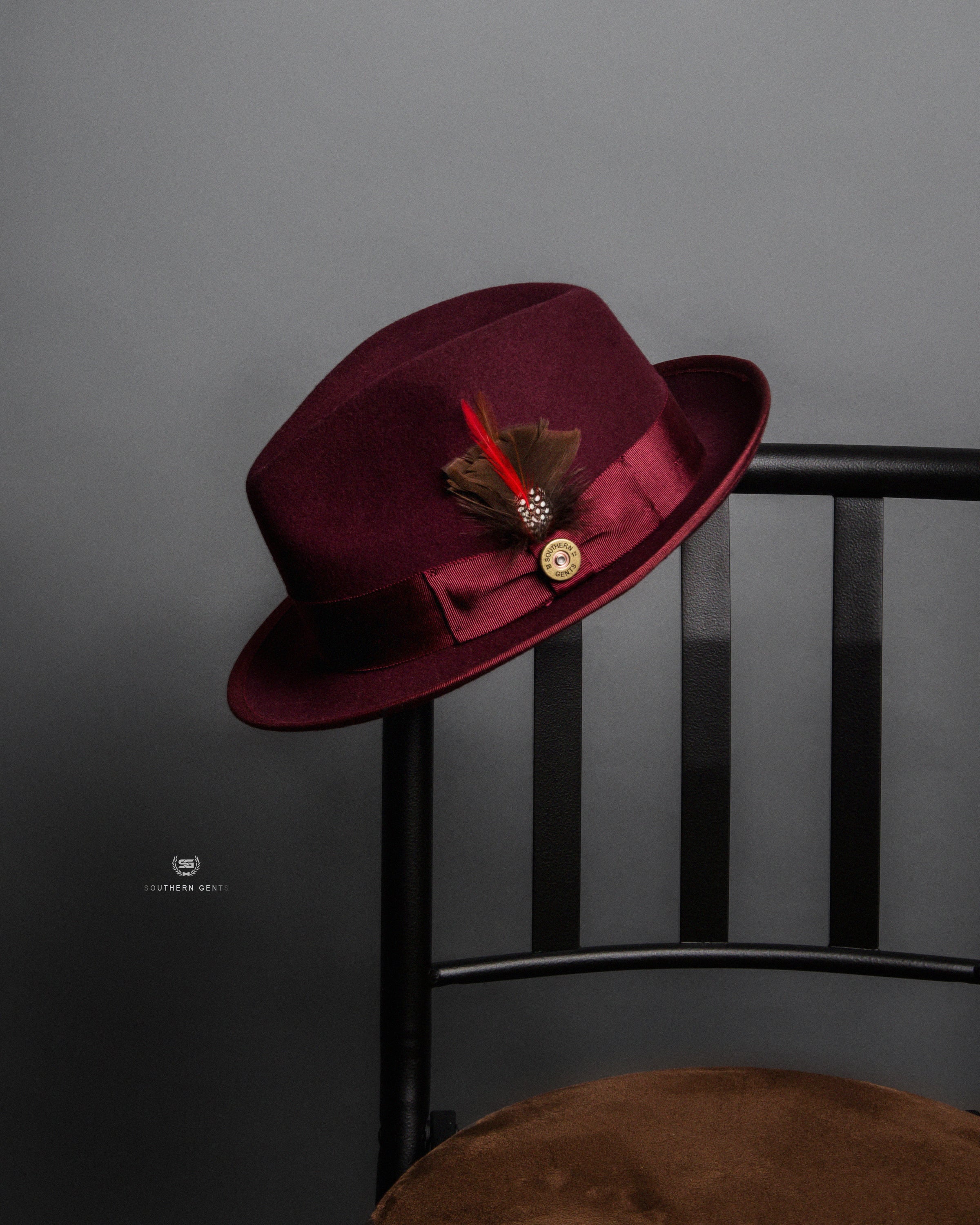 Miller Ranch-SG Trilby Fedora &ndash; Burgundy