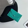 Minimalist Lychee-Grain Envelope Leather Card Holder