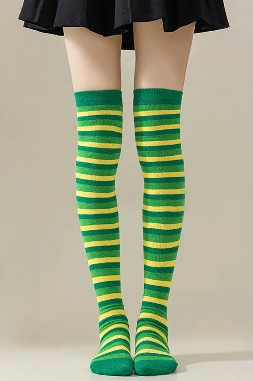 Striped Knee High Socks
