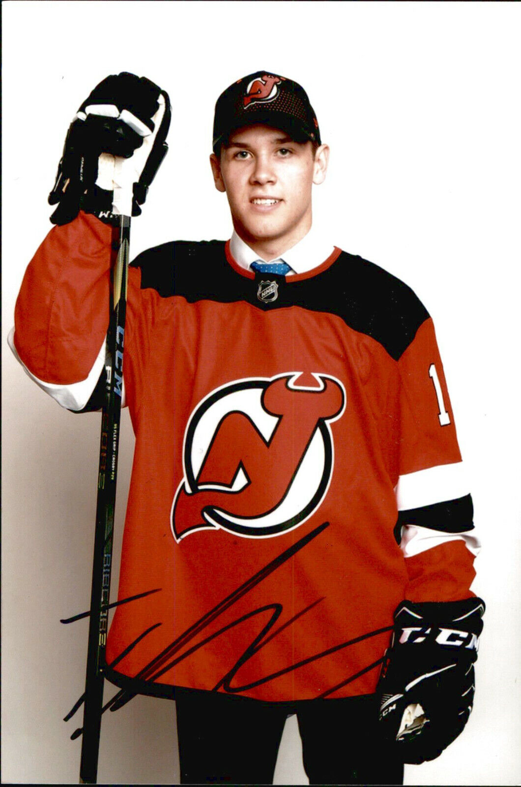 Ty Smith SIGNED autographed 4x6 Photo Poster painting NEW JERSEY DEVILS #2