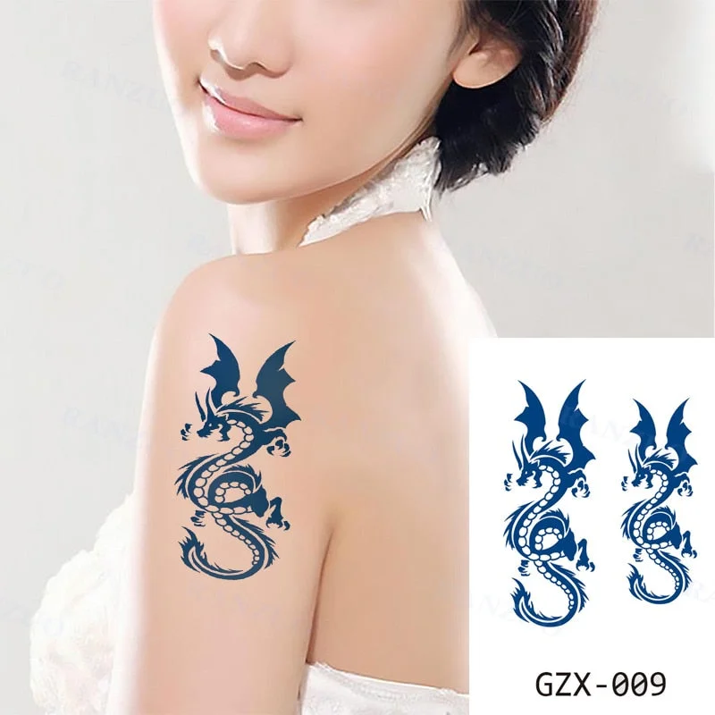 Waterproof Temporary Tattoos Stickers Temporary Tattoo for Women Men Fashion Art Tatoo Sticker Chest Stickers Neck Tattoo Fake