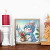 Diamond Painting - Partial Special Shaped Drill - Winter Snowman(Canvas|30*30cm)