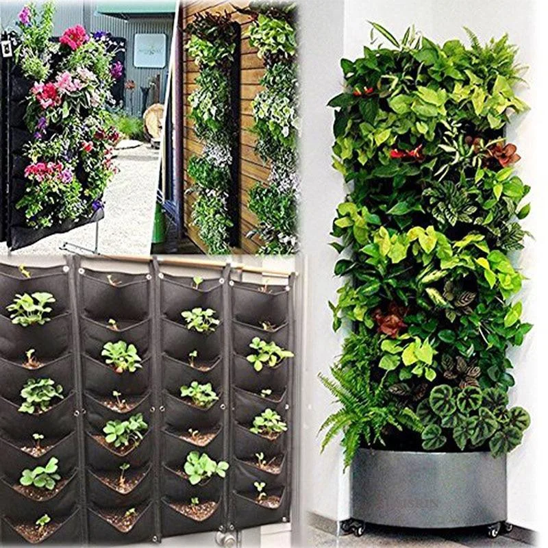 7 Pocket Hanging Vertical Garden Wall Planter