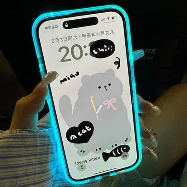 💥LAST DAY SALE 49% OFF-Cartoon Cat Glowing Phone Case