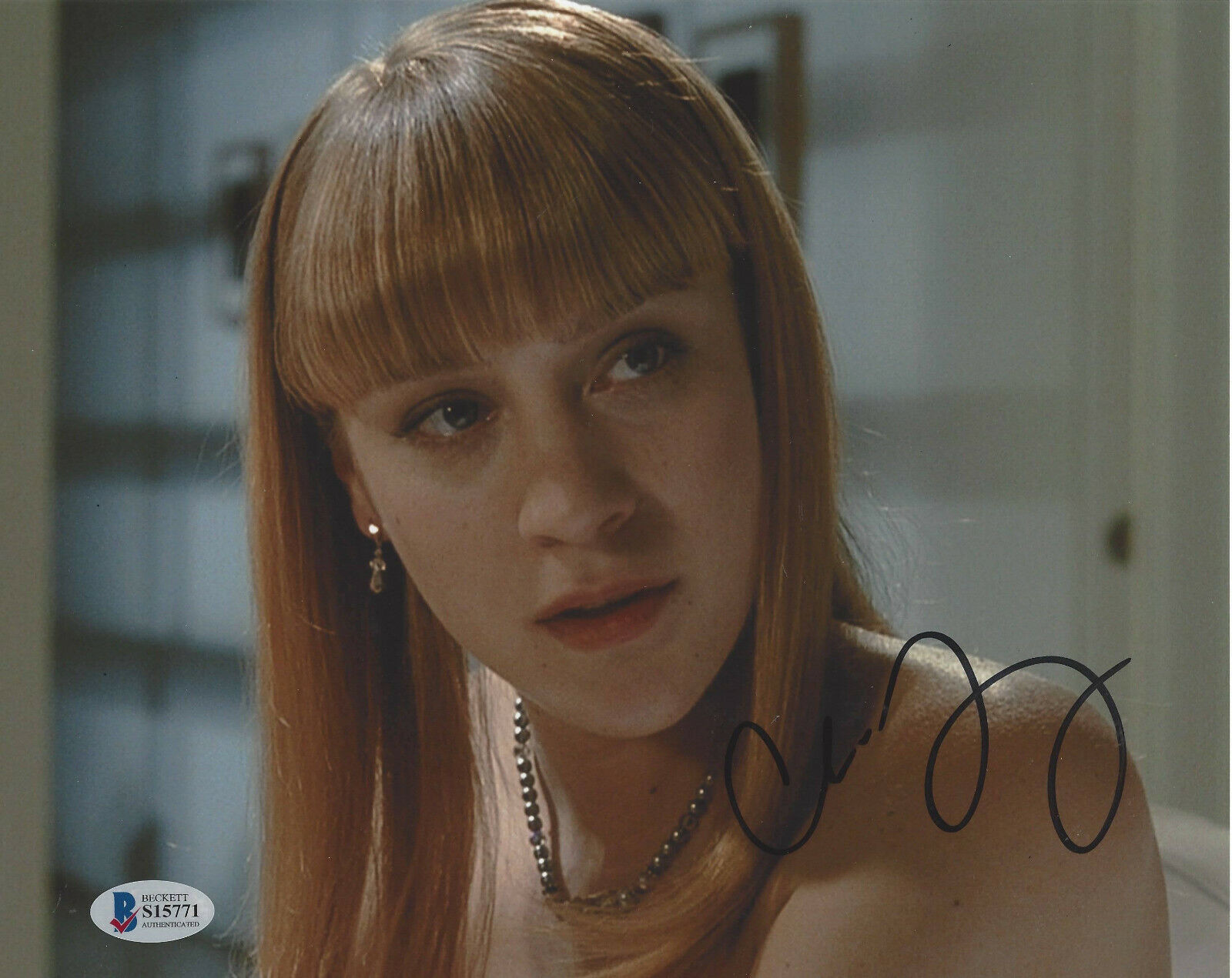 CHLOE SEVIGNY SIGNED 'AMERICAN PSYCHO' 8X10 Photo Poster painting SEXY ACTRESS BECKETT COA BAS