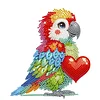 (US Only)2D Flat Parrot DIY Diamond Painting Kit Acrylic Shaking Head Ornament Gifts