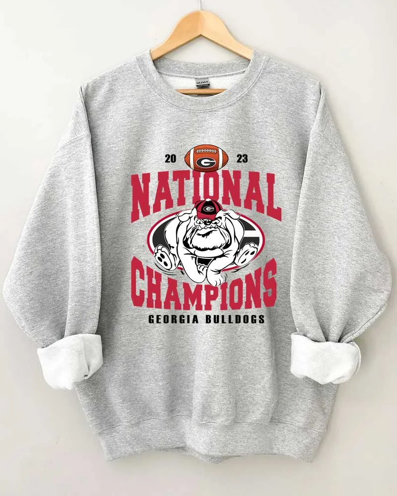 Georgia Bulldogs National Champions Graphic Crewneck Sweatshirt