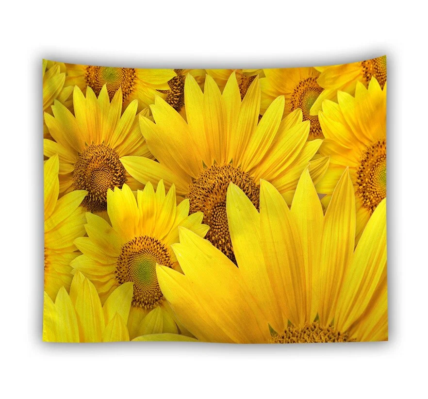 Sunflower Wall Decorative Tapestries Colorful Country Style Hanging Curtain Fabric Multifunctional Cloth for Decor Cloth Craft