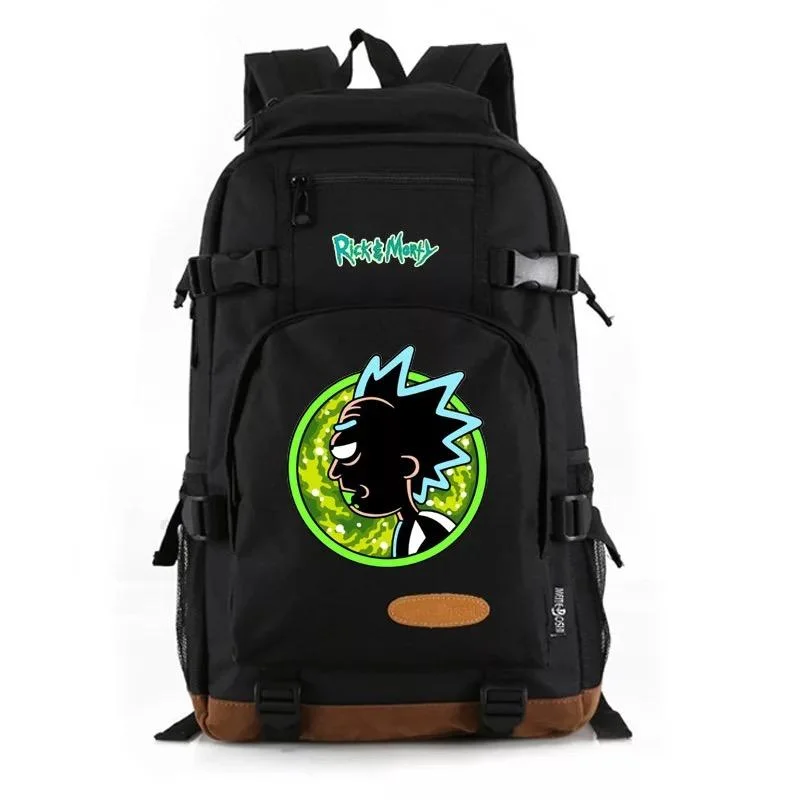 Buzzdaisy Anime Rick and Morty School Bookbag Travel Backpack Bags