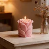 Rose Bud Candle Silicone Mould DIY Flower Aromatherapy Candle Mould Reusable Handmade Soap Silicone Moulds for Valentines Day Wedding Handicraft Souvenir (Valentine Day B)