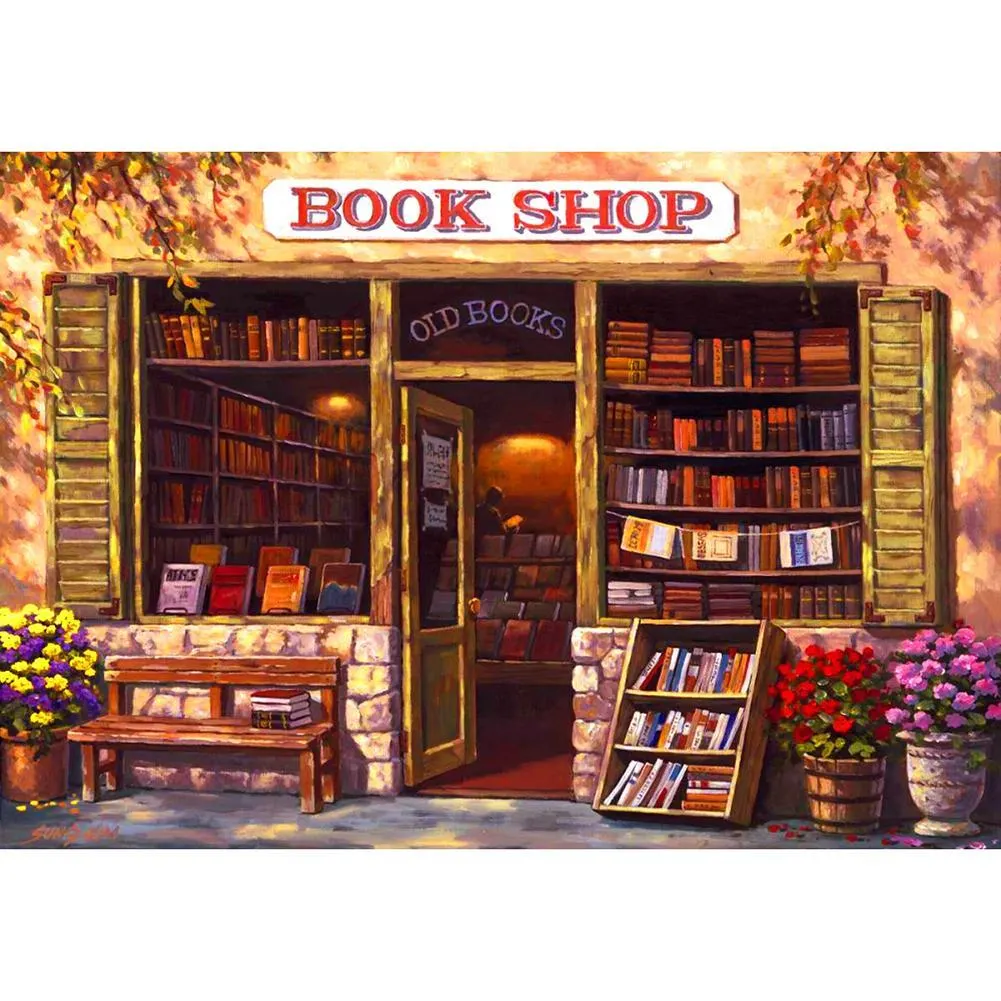 Diamond Painting - Full Round - Book Shop