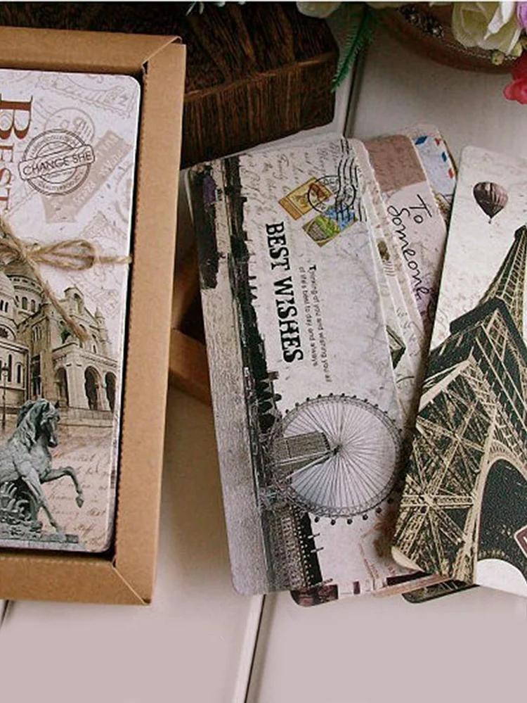 30pcs Vintage Pattern Bookmark