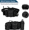 Taktische G&uuml;rteltasche Sport H&uuml;fttasche Molle Bauchtasche Wasserabweisend mit Rei&szlig;verschluss f&uuml;r Outdoor Laufen Reise Wandern Radfahren Camping Klettern