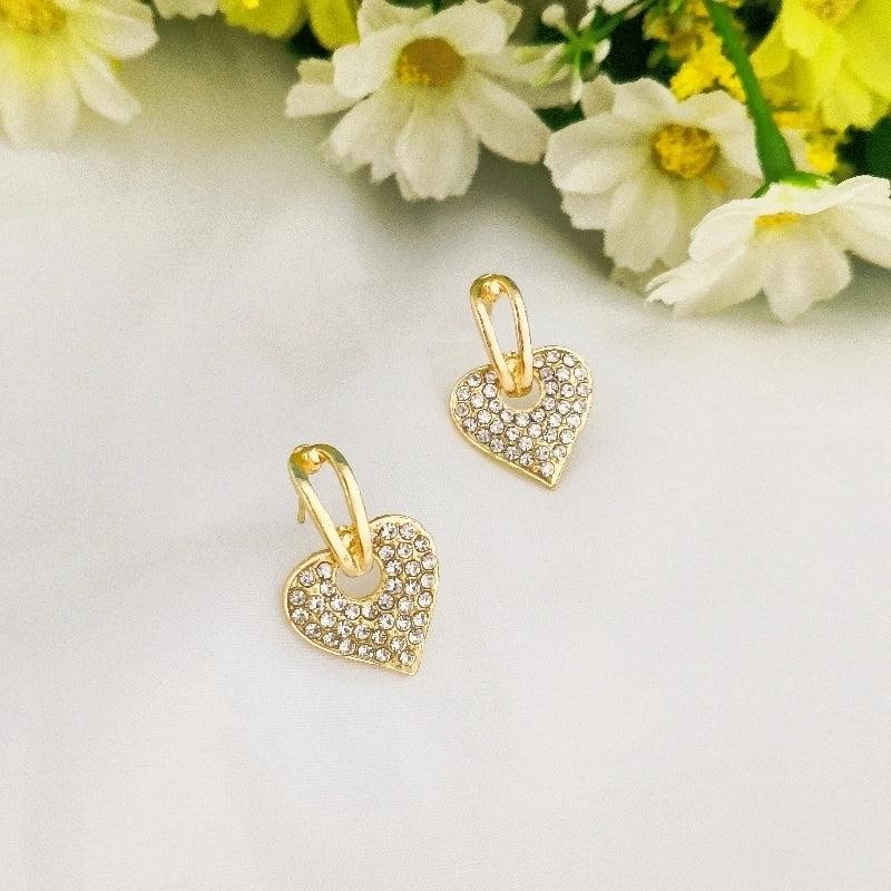 1 Pair Elegant Streetwear Commute Square Inlay Alloy Artificial Pearls Rhinestones Gold Plated Ear Studs