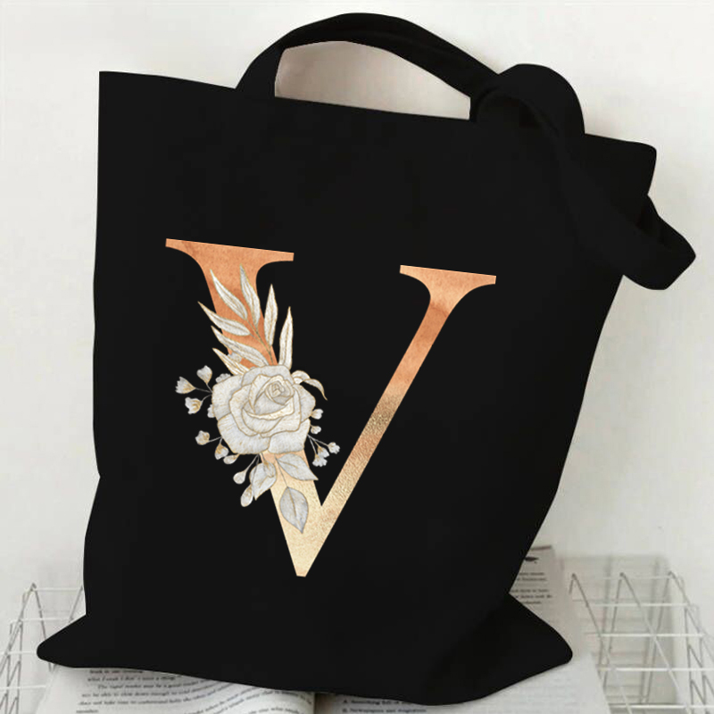 Statusupgame Casual Large Capacity Handbag Women Vintage Rose 26 Aesthetics Shoulder Bag Student Y2K Tote Bags Fashion Letters Shopping Bags Women's shoulder bags