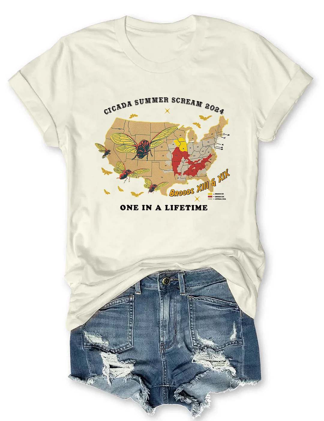 Cicadas Summer Scream Reunion Tour 2024 T-shirt