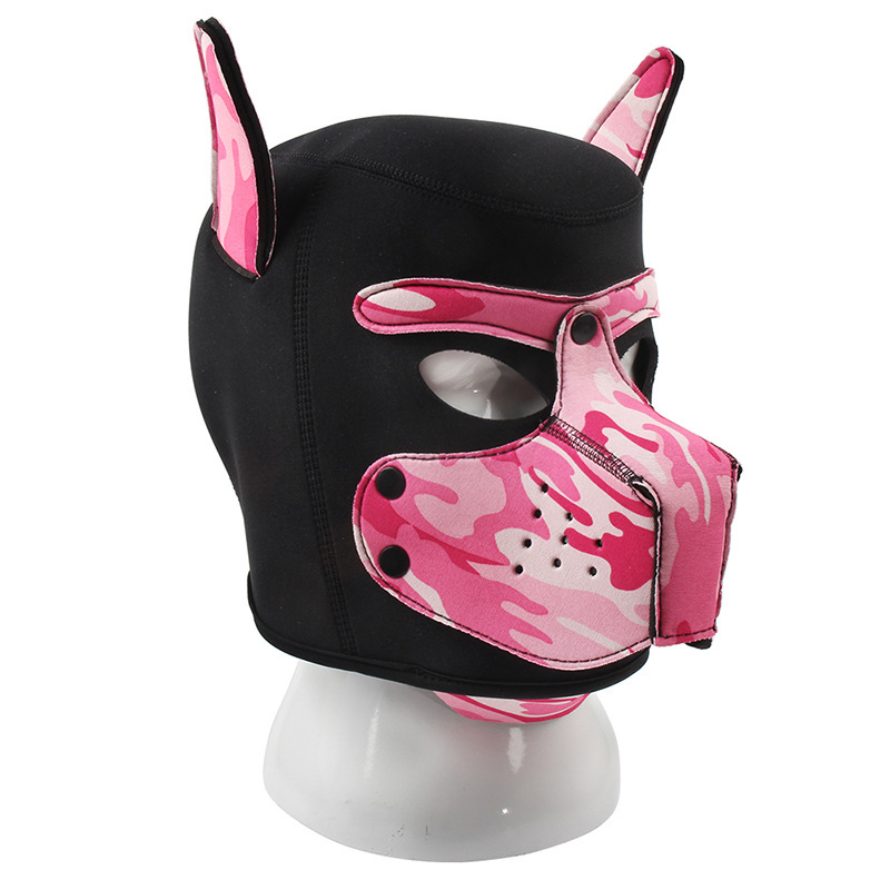 SM Camo Role-playing Flirting Dog Head Mask
