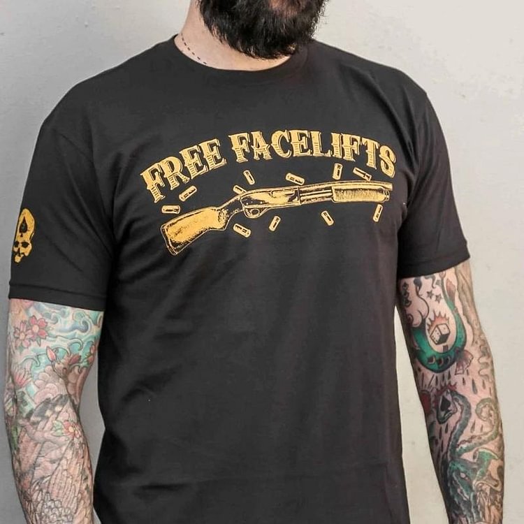 Fashion Gun Printed Casual T-Shirt