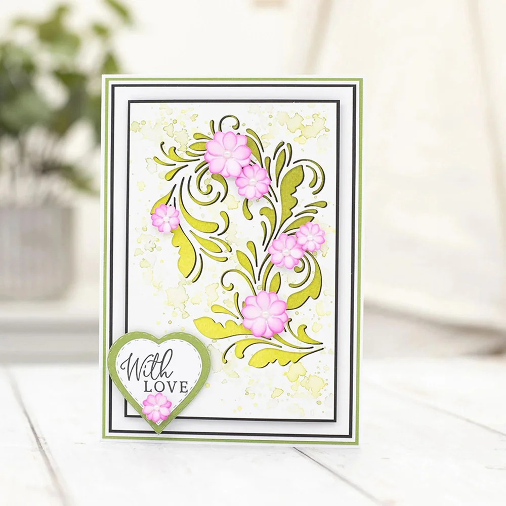 Nigikala AliliArts Metal Cutting Dies Large Flourish Corner diy Scrapbooking Photo Album Decorative Embossing PaperCard Die