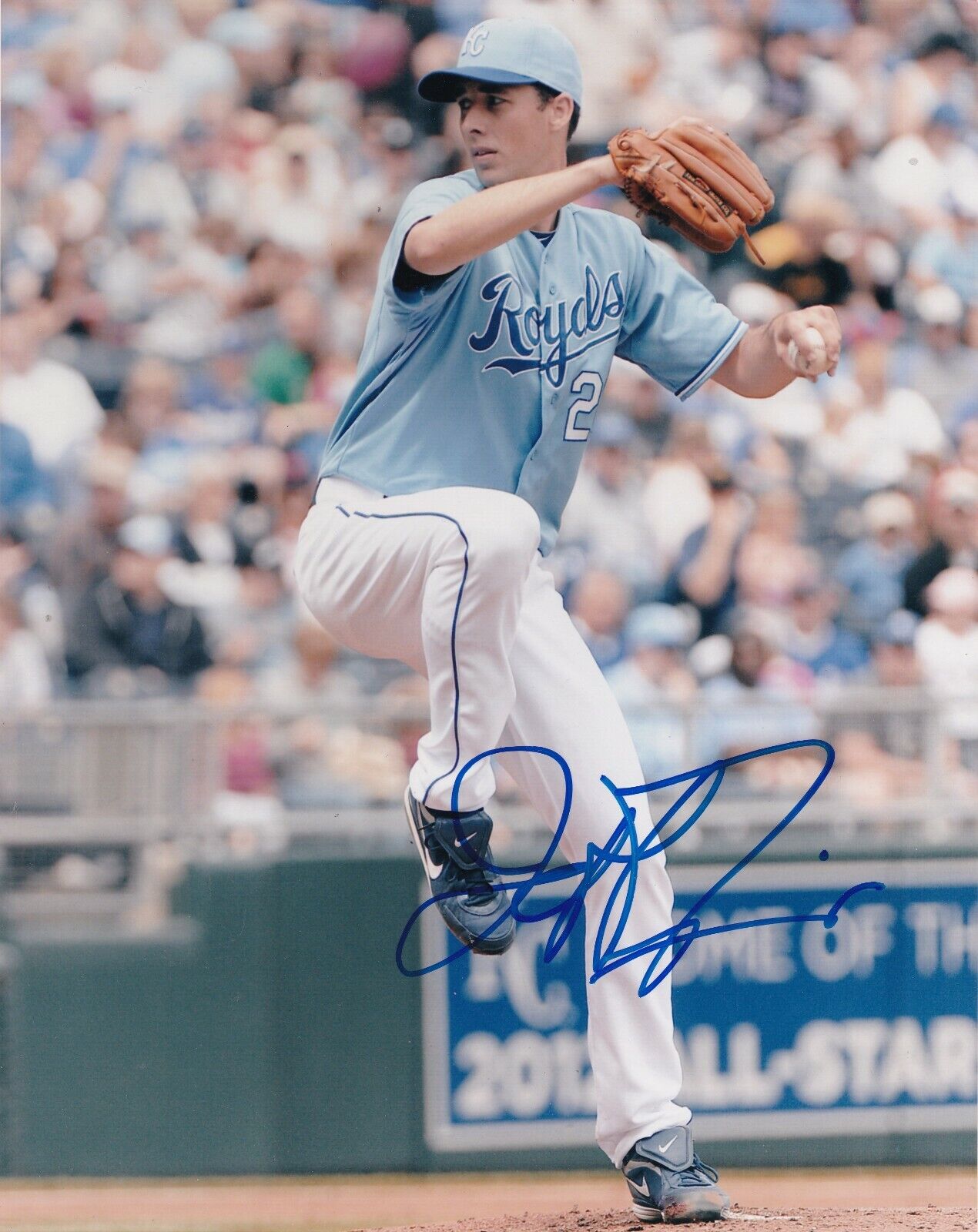 JEFF FRANCIS KANSAS CITY ROYALS ACTION SIGNED 8x10